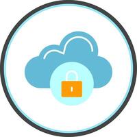 Cloud Flat Circle Icon vector