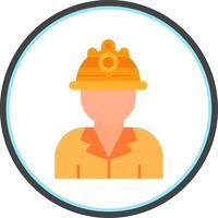 Labor Flat Circle Icon vector