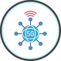Connection Flat Circle Icon vector
