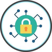 Secure Flat Circle Icon vector