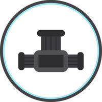 Hosepipe Flat Circle Icon vector