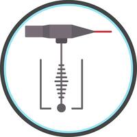 soldadura plano circulo icono vector