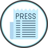 Press Release Flat Circle Icon vector
