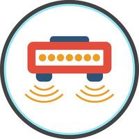 Motion Sensor Flat Circle Icon vector
