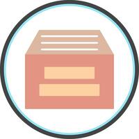 Archive Flat Circle Icon vector