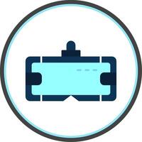 Vr Glasses Flat Circle Icon vector