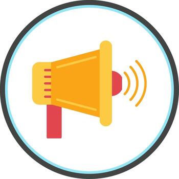 Speaker Flat Circle Icon vector