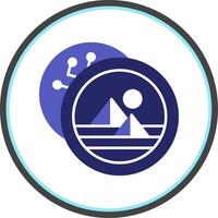 Decentraland Flat Circle Icon vector