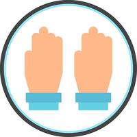 Glove Flat Circle Icon vector