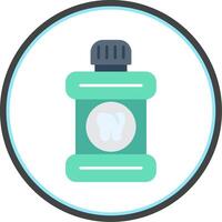 Mouthwash Flat Circle Icon vector