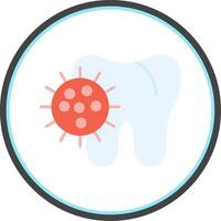 Bacteria Flat Circle Icon vector
