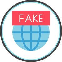 Fake News Flat Circle Icon vector