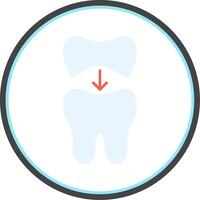 Tooth Cap Flat Circle Icon vector