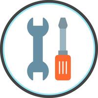 Tools Flat Circle Icon vector