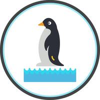 Penguin Flat Circle Icon vector