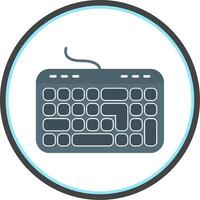 Keyboard Flat Circle Icon vector