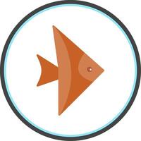 Fish Flat Circle Icon vector