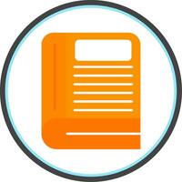 Book Flat Circle Icon vector