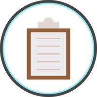 Clipboard Flat Circle Icon vector