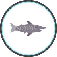 shark Flat Circle Icon vector