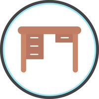 Table Flat Circle Icon vector