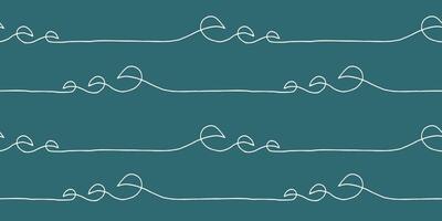 Seamless wave pattern drawn with one continuous line. Vector line art loopable pattern for invitations, cards, print on fabric, wallpapers, scrapbooking, wrapping paper and textile products.