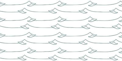 Seamless wave pattern drawn with one continuous line. Vector line art loopable pattern for invitations, cards, print on fabric, wallpapers, scrapbooking, wrapping paper and textile products.