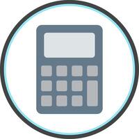 Calculator Flat Circle Icon vector