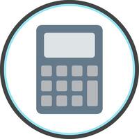 Calculator Flat Circle Icon vector