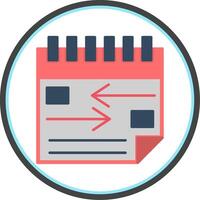 Plan Flat Circle Icon vector