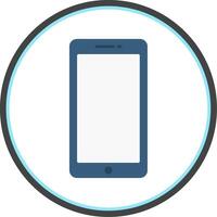 Mobile Phone Flat Circle Icon vector