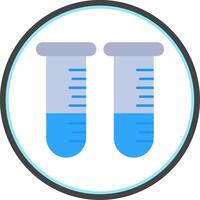 Test Tube Flat Circle Icon vector