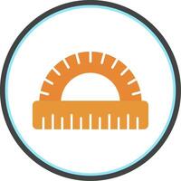 Protractor Flat Circle Icon vector