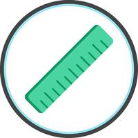 Ruler Flat Circle Icon vector