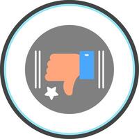 Dislike Flat Circle Icon vector