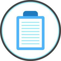 Clipboard Flat Circle Icon vector