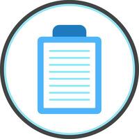 Clipboard Flat Circle Icon vector