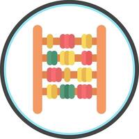 Abacus Flat Circle Icon vector