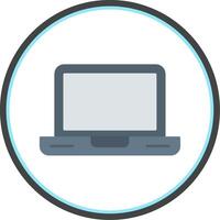 Laptop Computer Flat Circle Icon vector