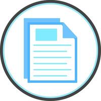 Document Flat Circle Icon vector