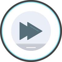 Skip Flat Circle Icon vector