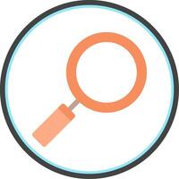 Magnifying Glass Flat Circle Icon vector