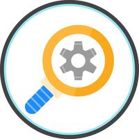 Search Engine Flat Circle Icon vector