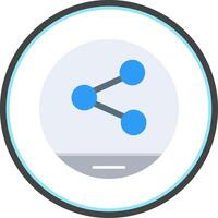 Share Flat Circle Icon vector