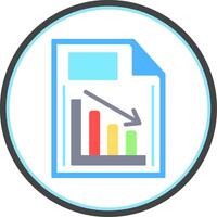Document Flat Circle Icon vector