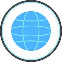 Globe Flat Circle Icon vector