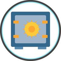 Safe Box Flat Circle Icon vector