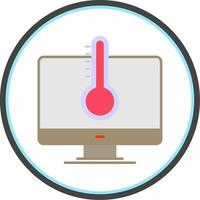 Temperature Flat Circle Icon vector