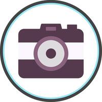 Photo Camera Flat Circle Icon vector