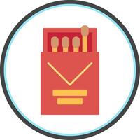 Match Box Flat Circle Icon vector